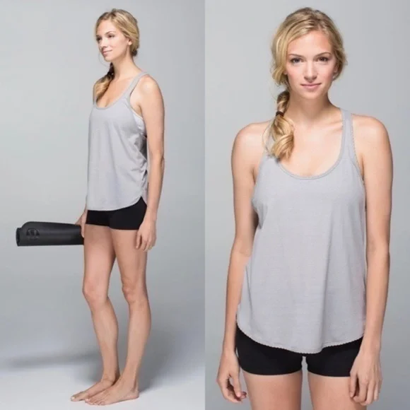 Lululemon 105 F Singlet Heathered Medium Grey - Picture 4 of 9